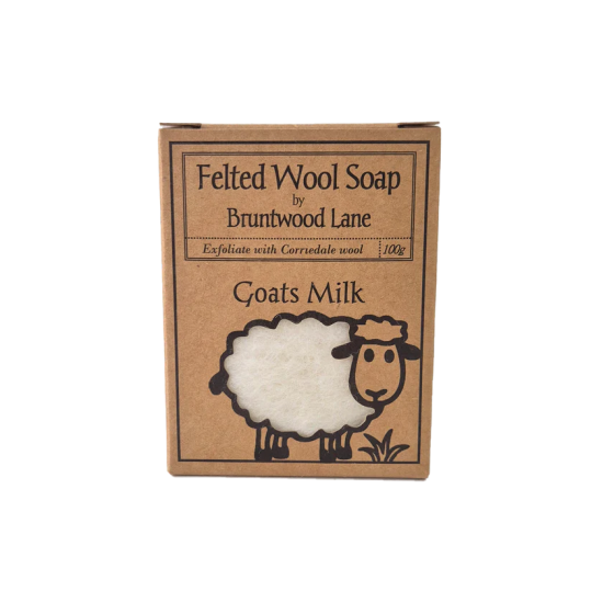 【买四送一（此为单盒链接）】新西兰Bruntwood Lane Goats Milk 羊毛毡羊毛皂100g  羊奶原味
